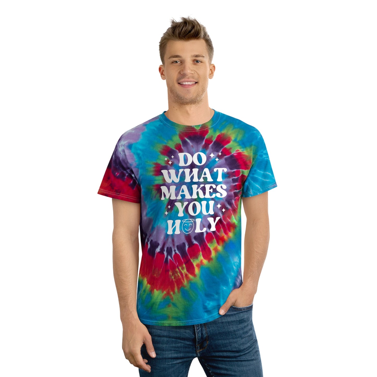 Do What Makes You Holy - Tie - Dye Tee, Spiral - FawcettMusic